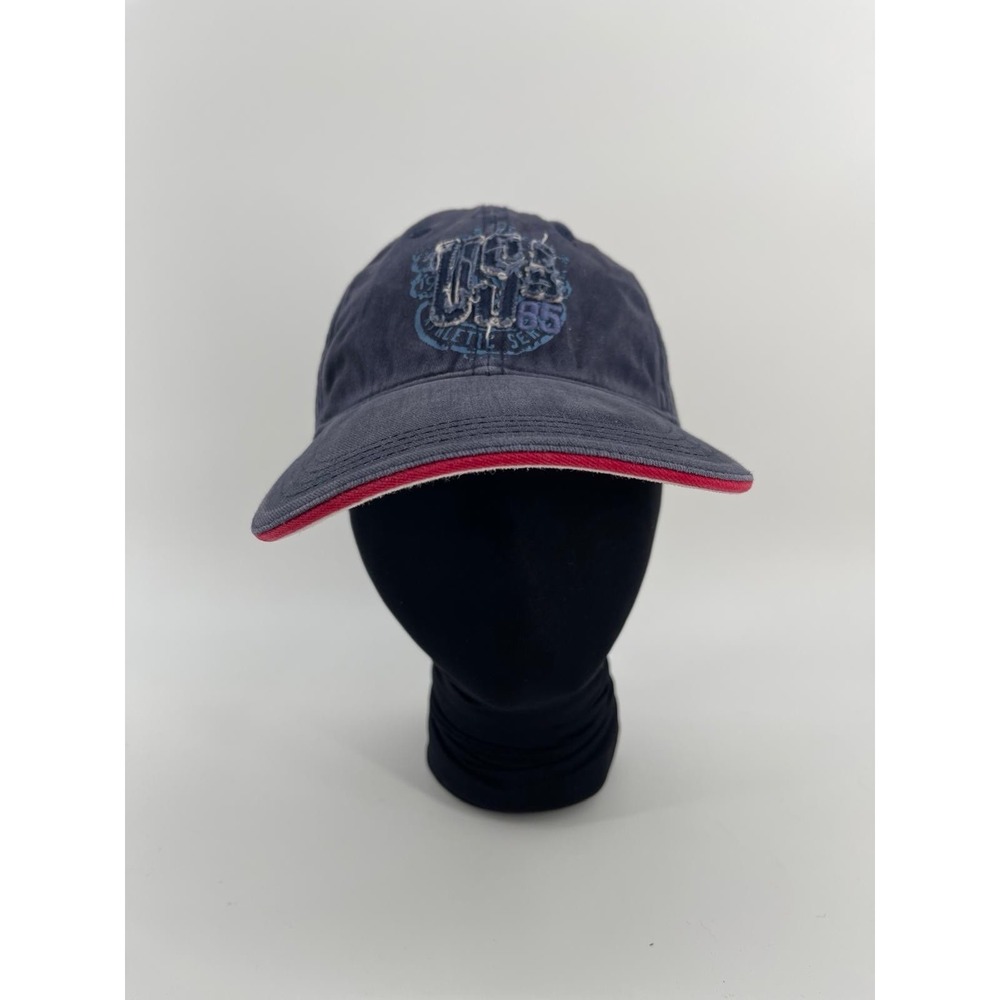 Tommy Hilfiger Vintage Hat Navy Faded Strapback Cap Logo One Size USA